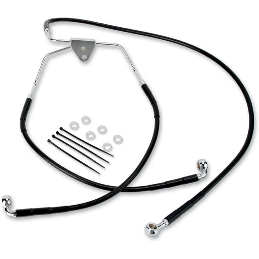 Brake Line - Front - Black - +10"