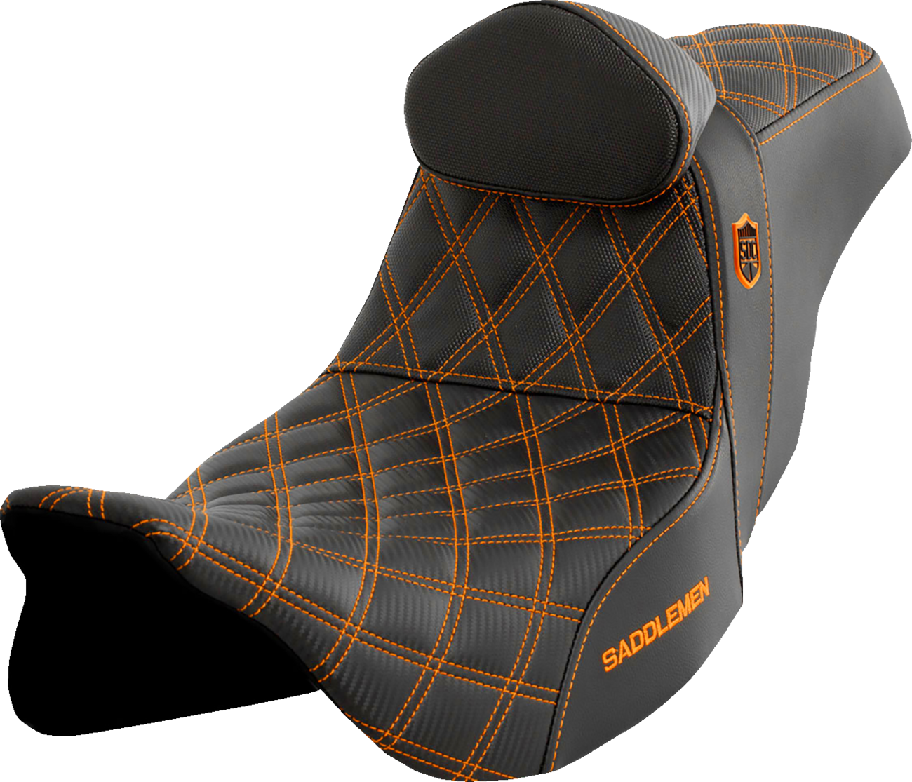 Asiento Pro Series SDC Performance Grip - Asiento Pro Series SDC Performance - con respaldo - Costura naranja - FLH/FLT '08-'25