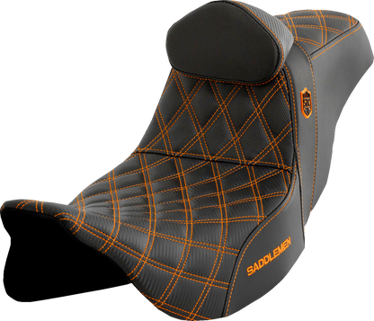 Asiento Pro Series SDC Performance Grip - Asiento Pro Series SDC Performance - con respaldo - Costura naranja - FLH/FLT '08-'25