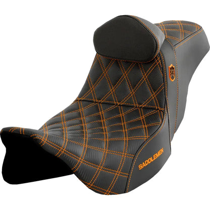 Asiento Pro Series SDC Performance Grip - Asiento Pro Series SDC Performance - con respaldo - Costura naranja - FLH/FLT '08-'25