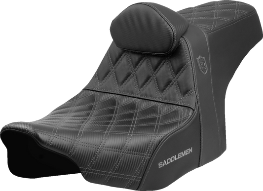 Asiento Pro Series SDC Performance Grip - Asiento Pro Series SDC Performance - Costuras grises - con respaldo - FLT/FLH '23 -'25