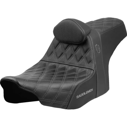 Asiento Pro Series SDC Performance Grip - Asiento Pro Series SDC Performance - Costuras grises - con respaldo - FLT/FLH '23 -'25