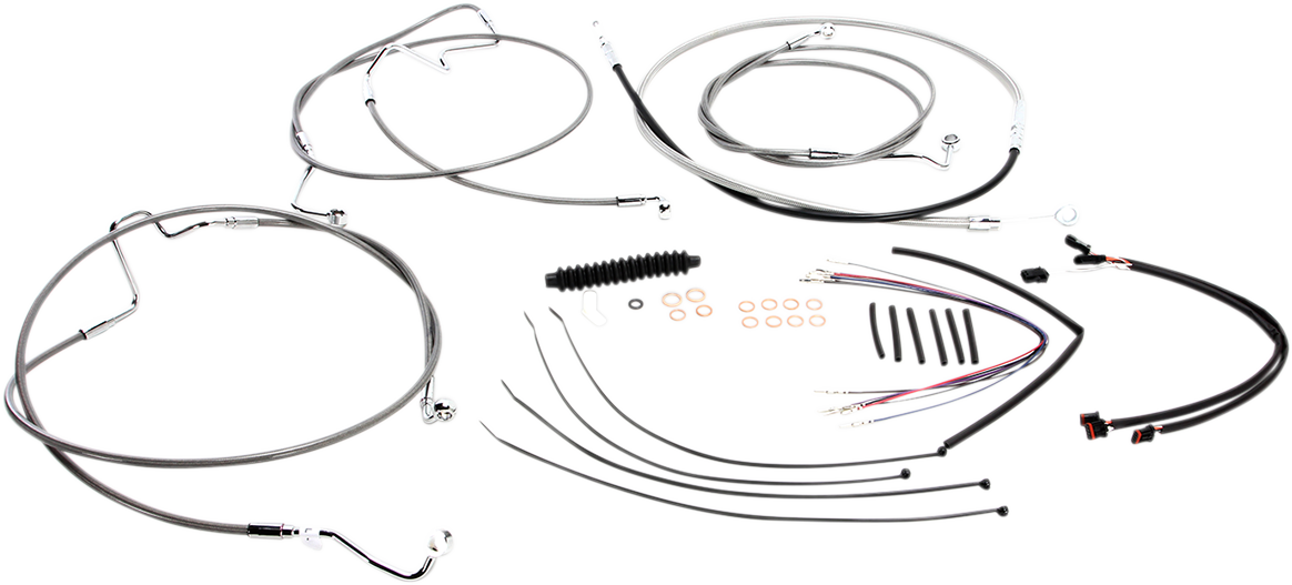 Kit de instalación de manillar XR - Kit de instalación de manillar XR - Perchas para monos de 12"-14" - FLHR '14-'15 - Acero inoxidable