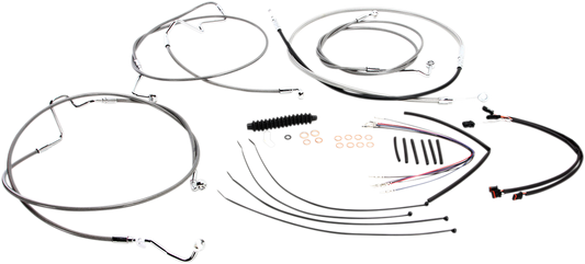 Kit de instalación de manillar XR - Kit de instalación de manillar XR - Perchas para monos de 12"-14" - FLHR '14-'15 - Acero inoxidable
