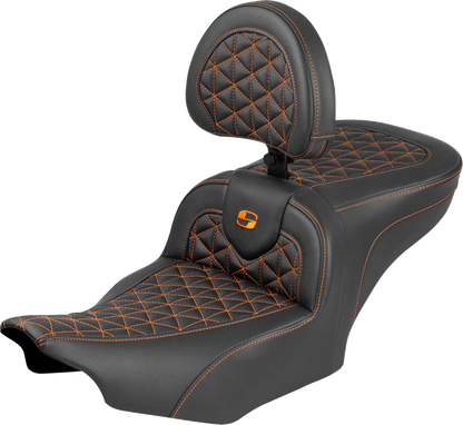 Asiento Roadsofa™ de alcance estándar - Asiento Roadsofa™ - con respaldo - Costura naranja - FLH/FLT '23-'25