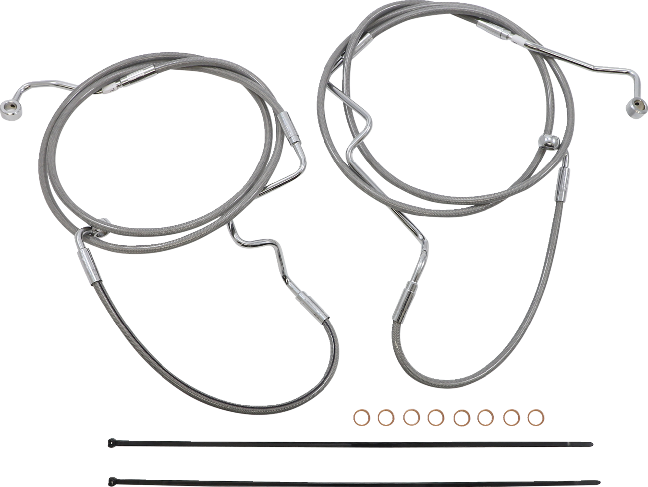 Kit de instalación de manillar XR - Kit de instalación de manillar XR - Perchas para monos de 12"-14" - FLTR '21-'24 - Acero inoxidable/cromo