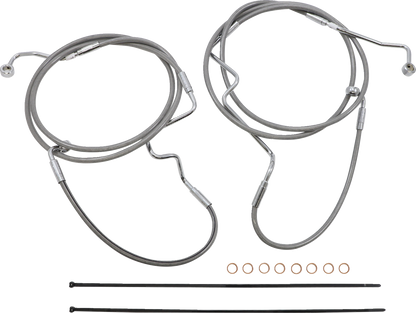 Kit de instalación de manillar XR - Kit de instalación de manillar XR - Perchas para monos de 12"-14" - FLTR '21-'24 - Acero inoxidable/cromo