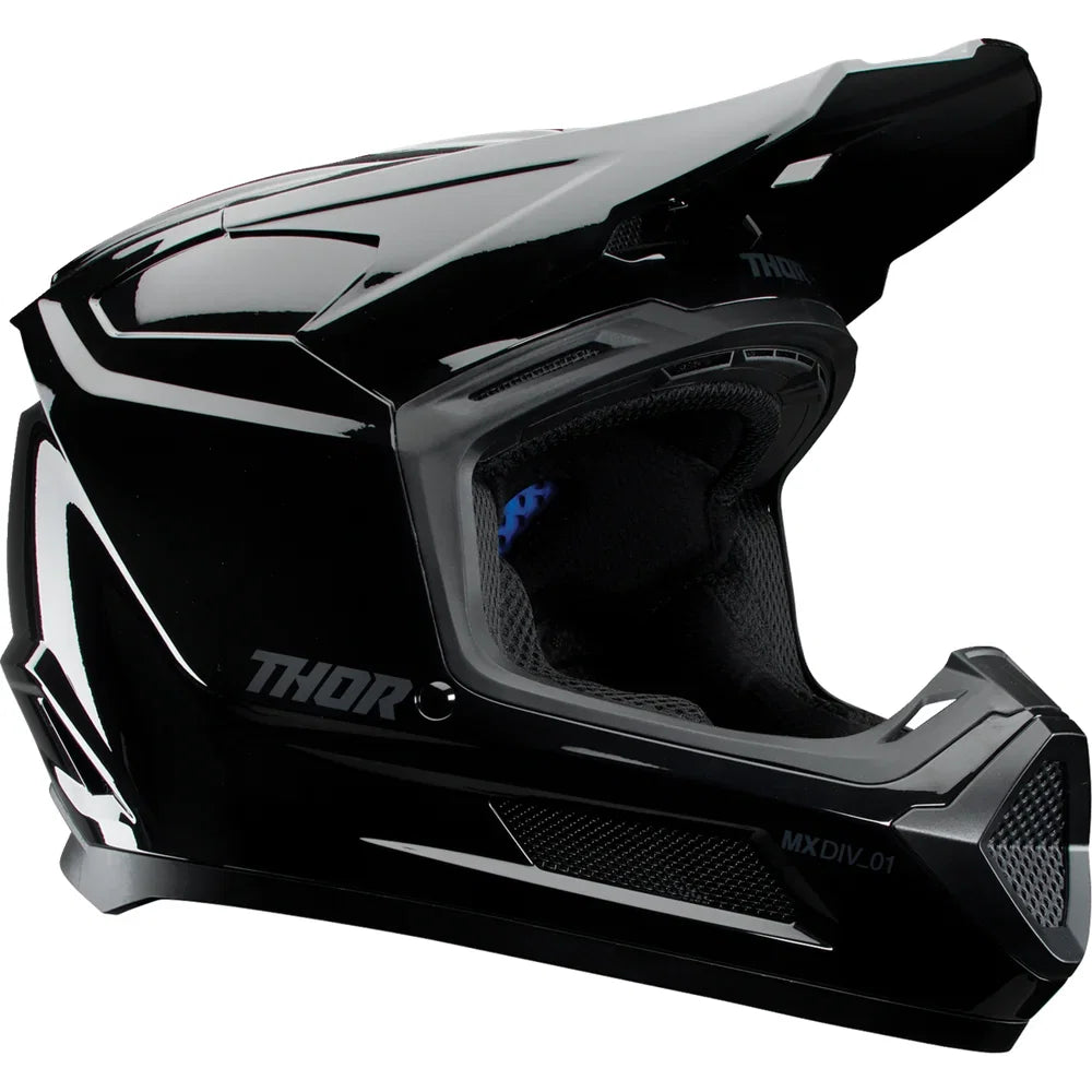 Casco juvenil fleet blackout negro brillante