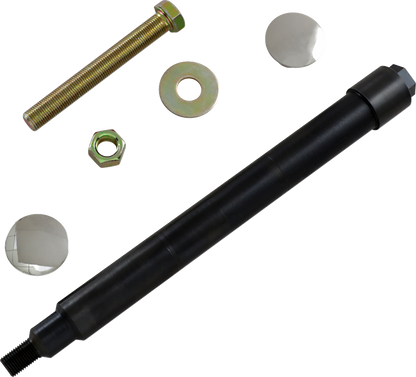 Eje delantero de montaje empotrado - Kit de eje - Montaje empotrado - Delantero - Negro con tapas de extremo pulidas