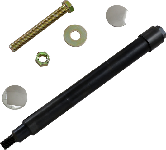 Eje delantero de montaje empotrado - Kit de eje - Montaje empotrado - Delantero - Negro con tapas de extremo pulidas