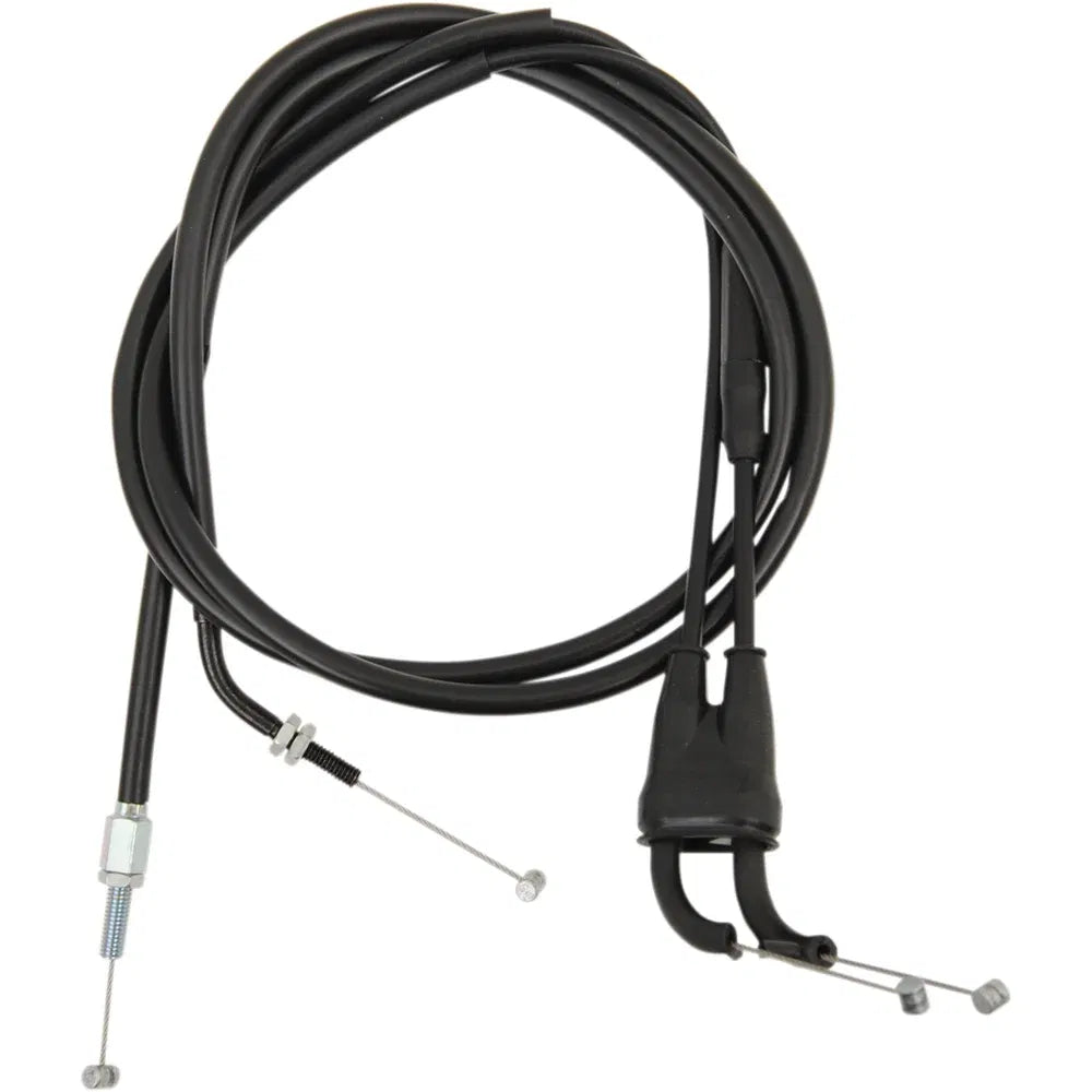 Cable del acelerador de vinilo negro.