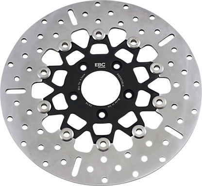 Rotor de freno delantero de acero inoxidable serie FSD para Big Twins - Rotor de freno - Portador negro