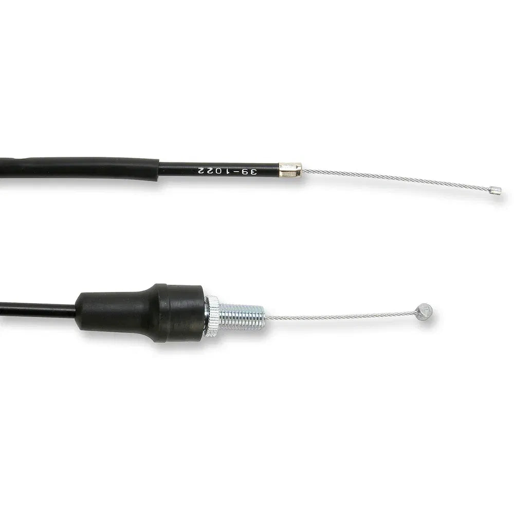 Cable del acelerador de vinilo negro.