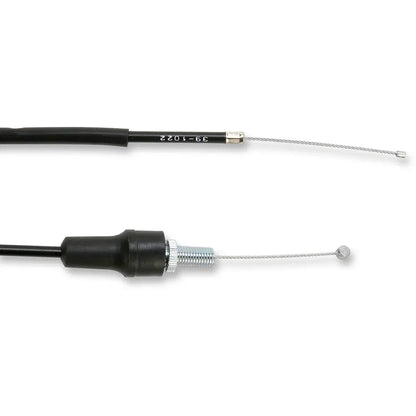Cable del acelerador de vinilo negro.