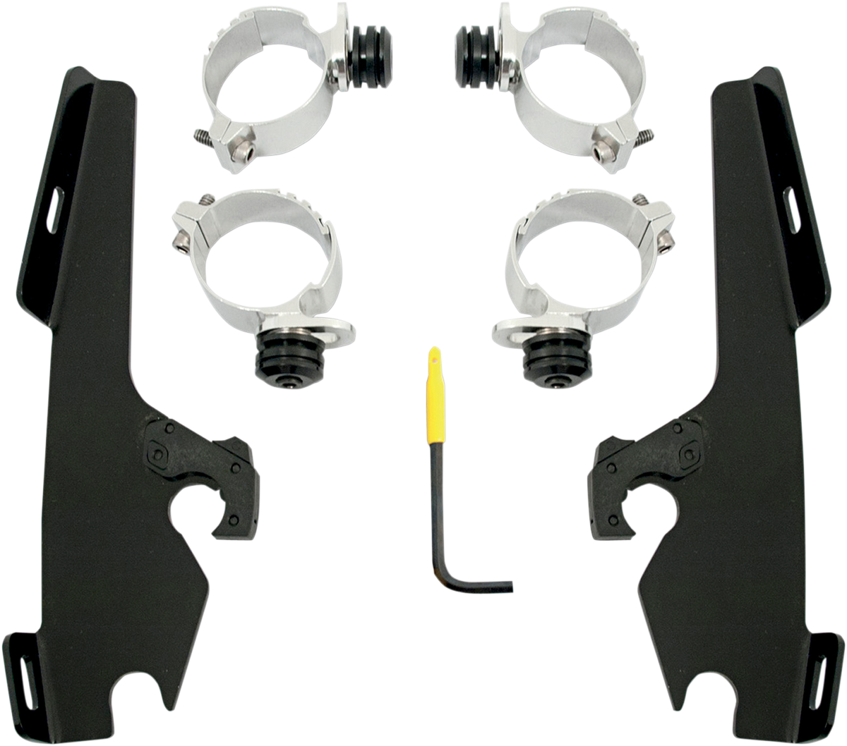 Kit de montaje completo con bloqueo de gatillo para parabrisas Fats/Slim - Kit de montaje con bloqueo de gatillo Fats/Slim - Negro