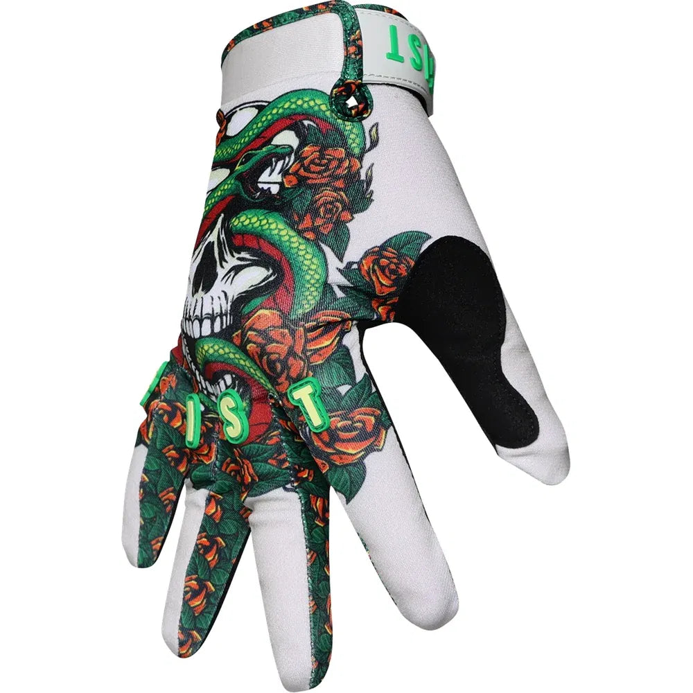 Guantes venenosos atados