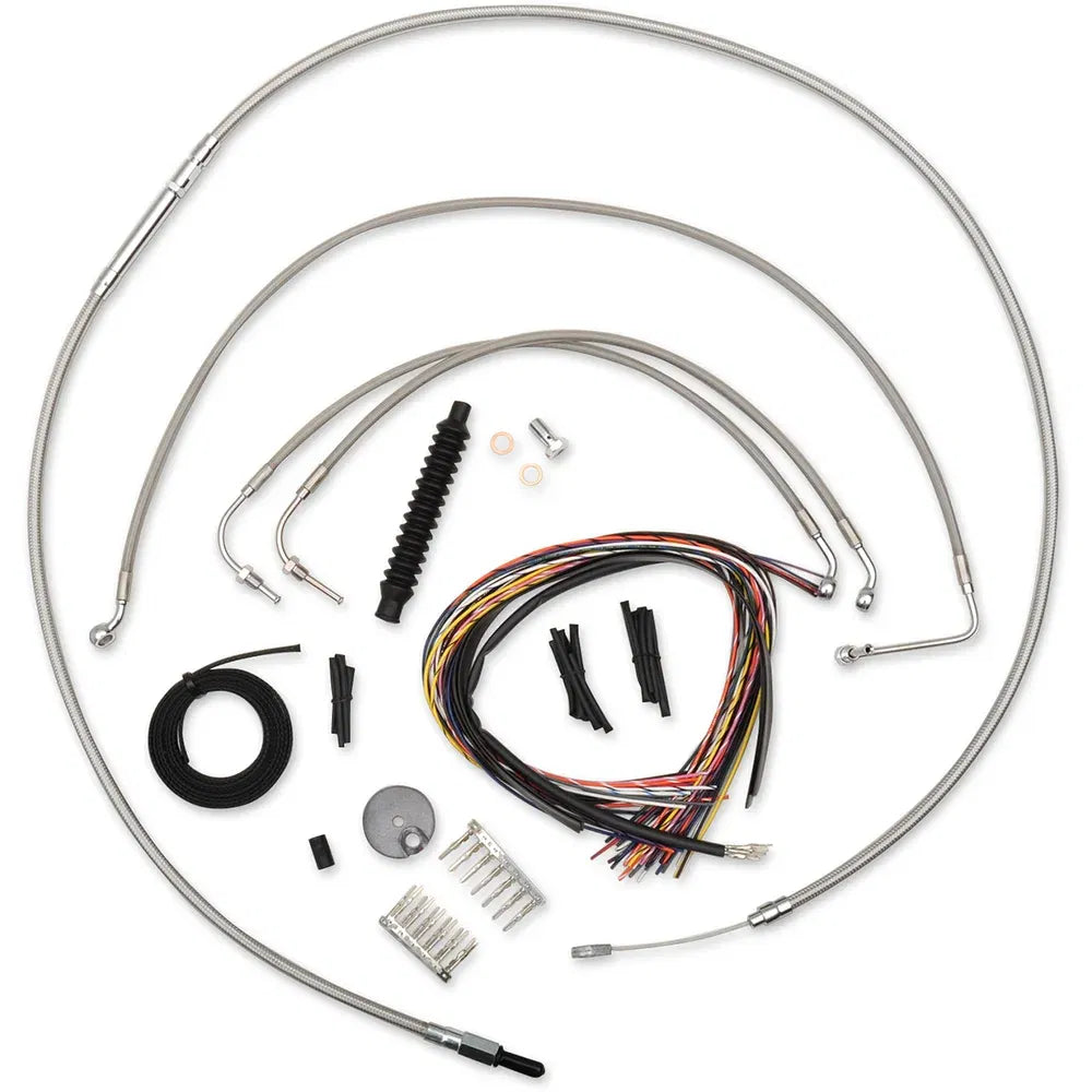 Kit completo de cable de manillar/línea de freno trenzado de acero inoxidable — kit de cables