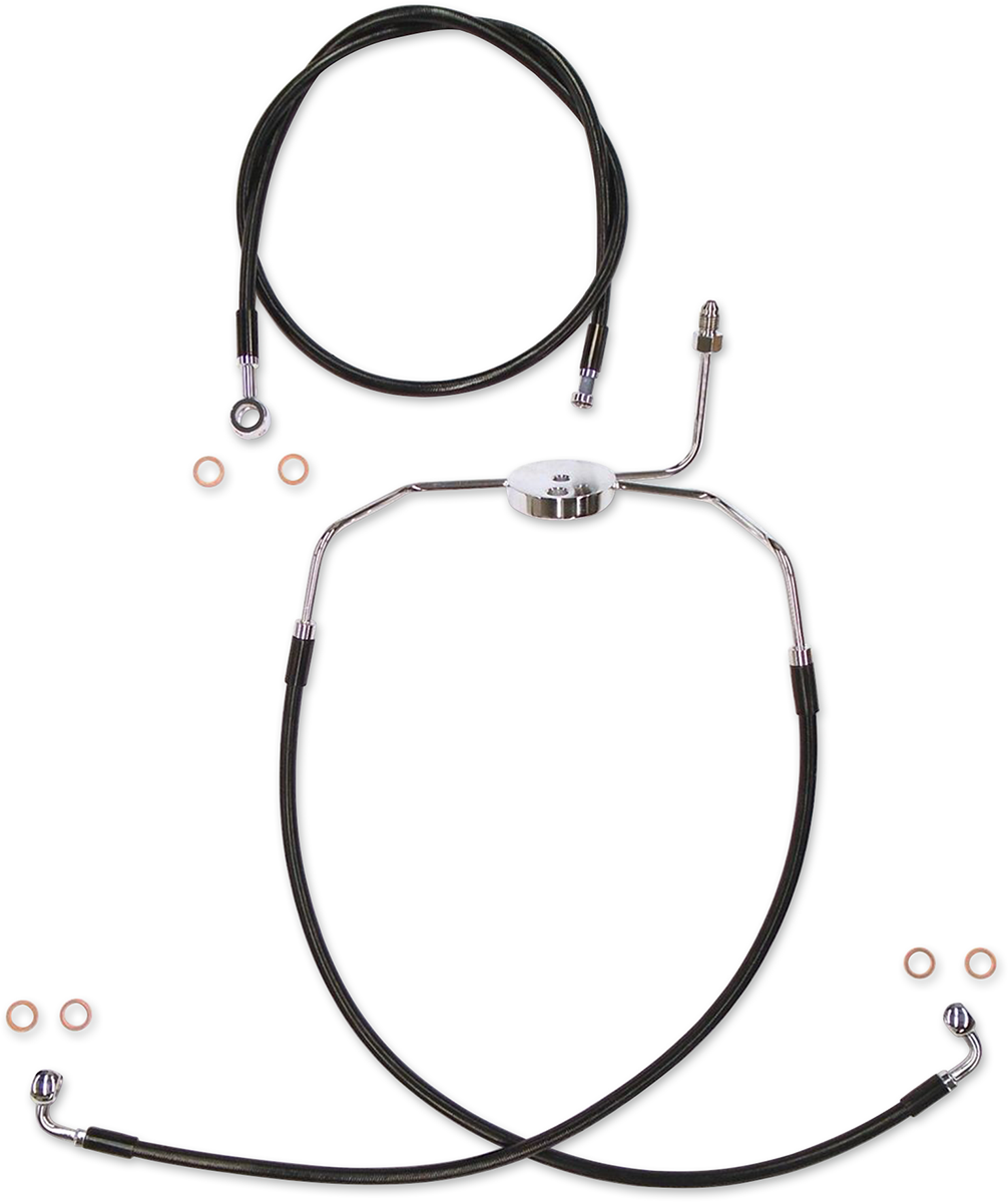 Kit de línea de freno delantero XR de acero inoxidable Extreme Response - Kit de línea de freno - XR - Negro
