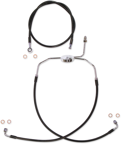 Kit de línea de freno delantero XR de acero inoxidable Extreme Response - Kit de línea de freno - XR - Negro