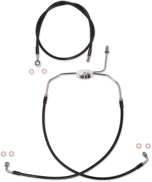 Kit de línea de freno delantero XR de acero inoxidable Extreme Response - Kit de línea de freno - XR - Negro
