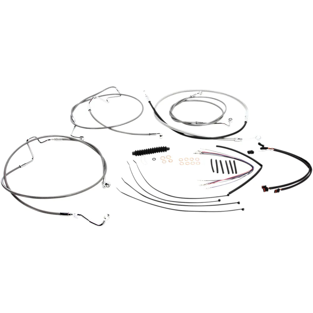Kit de instalación de manillar XR - Kit de instalación de manillar XR - Perchas para monos de 12"-14" - FLHR '14-'15 - Acero inoxidable