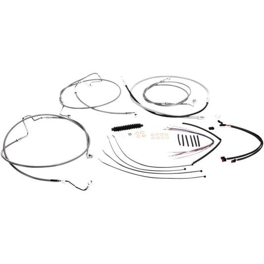 Kit de instalación de manillar XR - Kit de instalación de manillar XR - Perchas para monos de 12"-14" - FLHR '14-'15 - Acero inoxidable