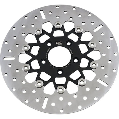 Rotor de freno delantero de acero inoxidable serie FSD para Big Twins - Rotor de freno - Portador negro
