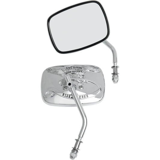 Live to Ride Mirrors - Chrome - Pair