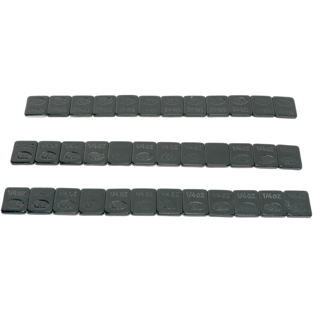 Wheel Weights - Steel - Stick-On - Black - 36 Pack