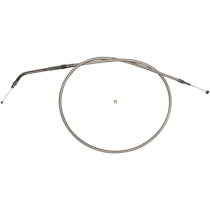 Cable de ralentí/acelerador trenzado de acero inoxidable pulido - Cable de acelerador trenzado de acero inoxidable pulido - 39-1/2"