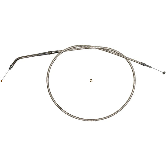 Cable de ralentí/acelerador trenzado de acero inoxidable pulido - Cable de acelerador trenzado de acero inoxidable pulido - 39-1/2"