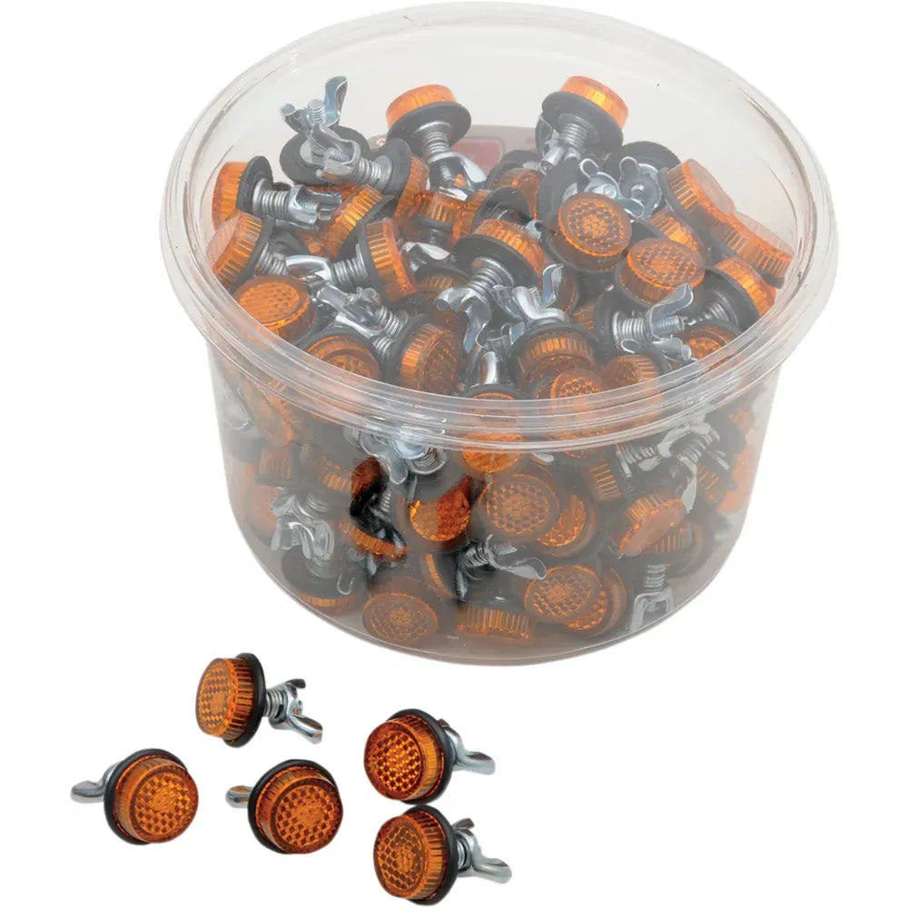 License Plate Reflectors - 150ct Tub - Amber