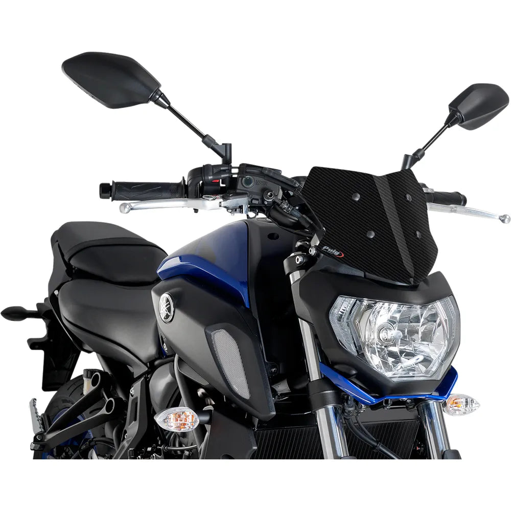 Parabrisas Naked New Generation - Parabrisas deportivo Naked - 9" - Carbono - Yamaha