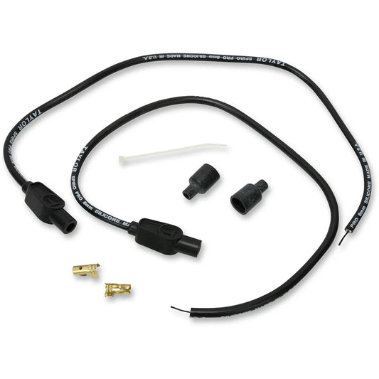 Universal Spark Plug Wire Kit - 180 degree - Black