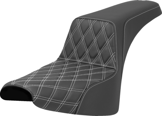 Asiento elevado con costura de celosía - Asiento elevado - Costura de celosía delantera - Costura blanca - FXST/FXBB '18-'25
