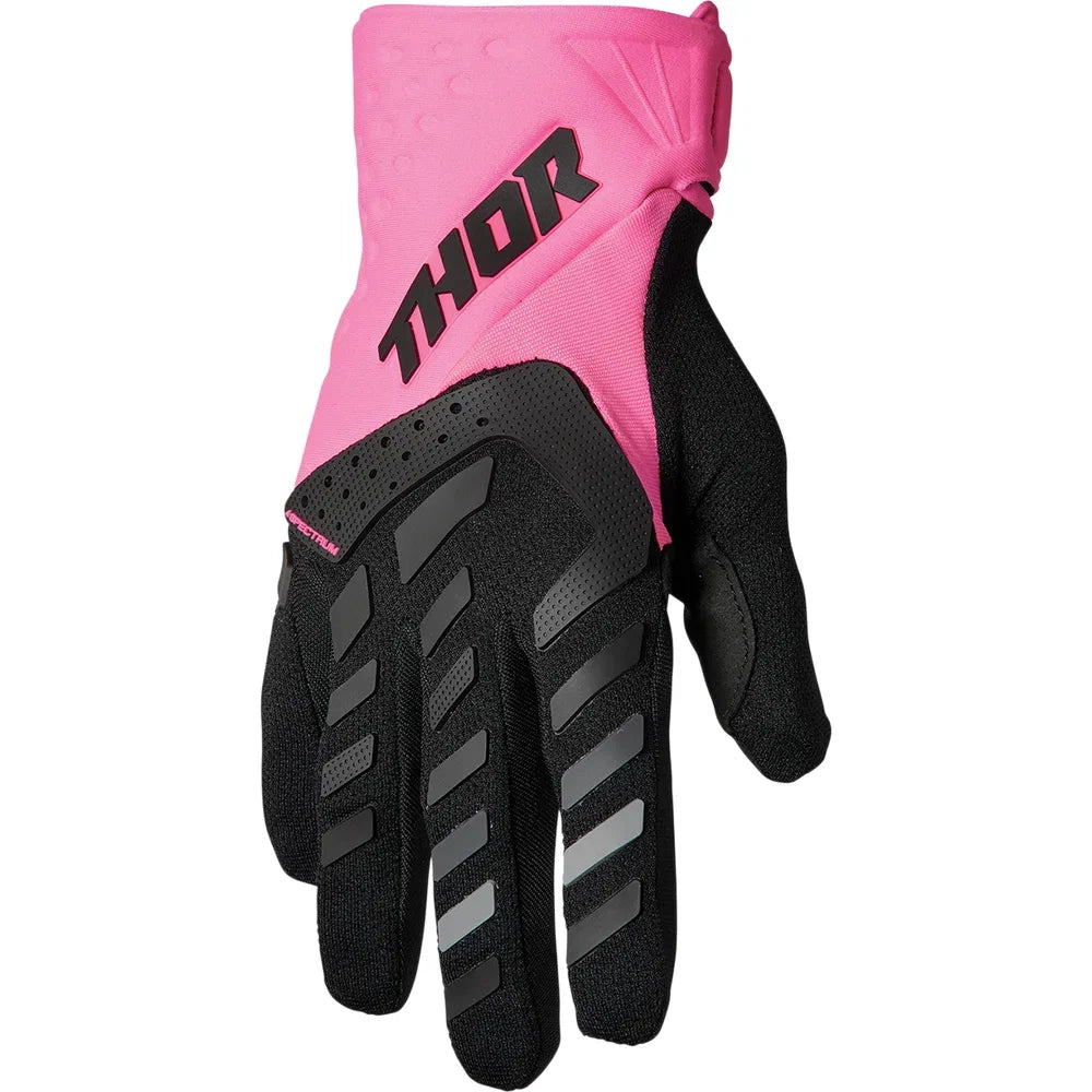 Guantes spectrum fluo rosa/negro para mujer