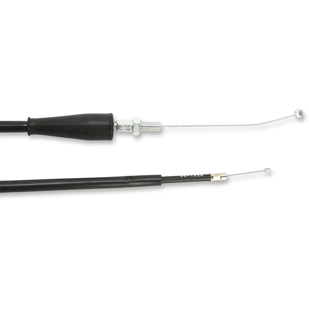 Cable del acelerador de vinilo negro.