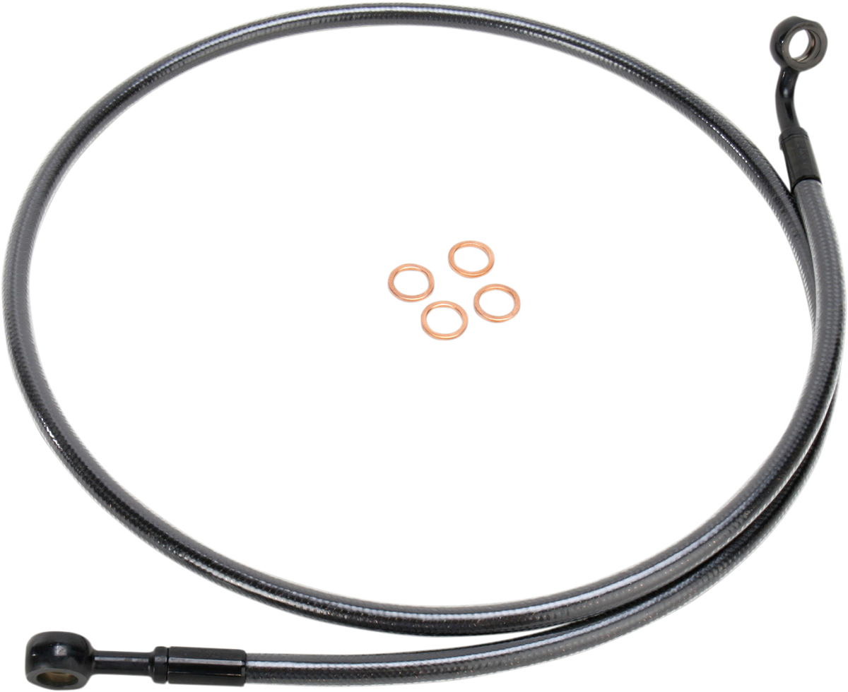 Línea de freno delantero de disco único trenzado E-Z Align - Línea de freno - 180/60° - 38" - Black Pearl