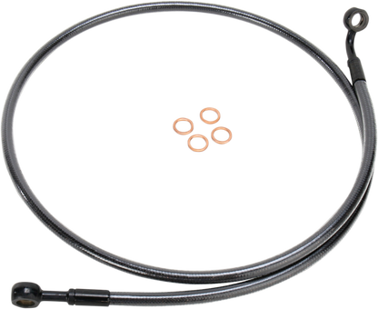 Línea de freno delantero de disco único trenzado E-Z Align - Línea de freno - 180/60° - 38" - Black Pearl
