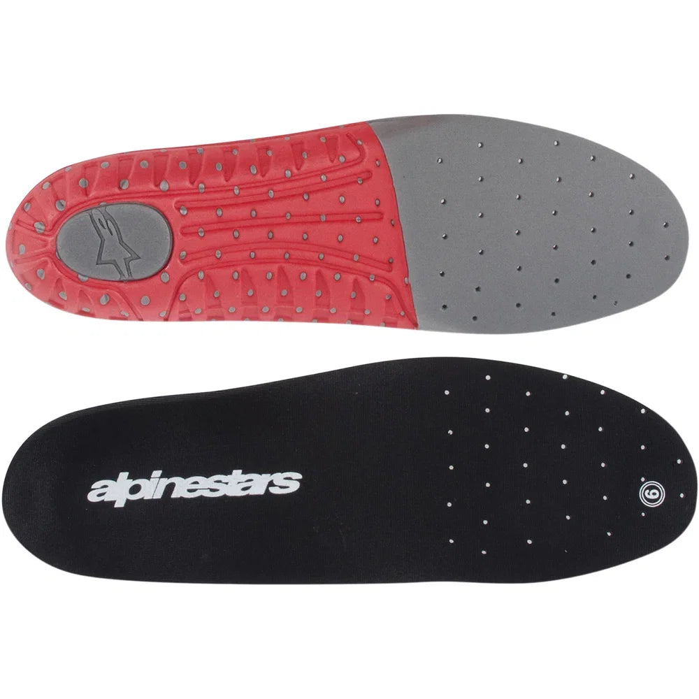Plantilla de bota tech 7 con inserciones en gris/rojo