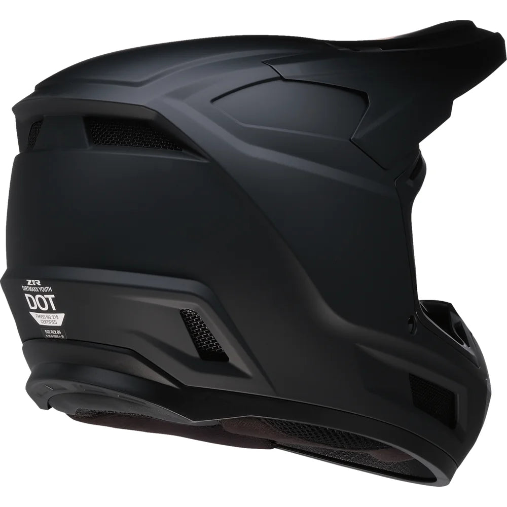 Casco Z1R Youth Dirt Maxx Solid Matte Black