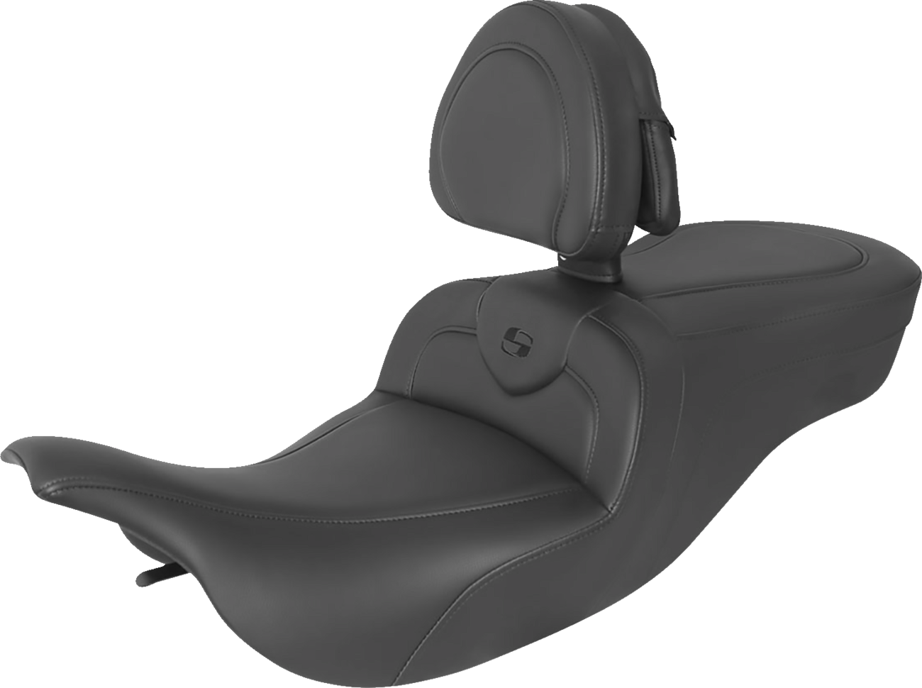 Asiento RoadSofa™ - Asiento RoadSofa™ - con respaldo - Negro con costuras negras - FLH/FLT '97-'07