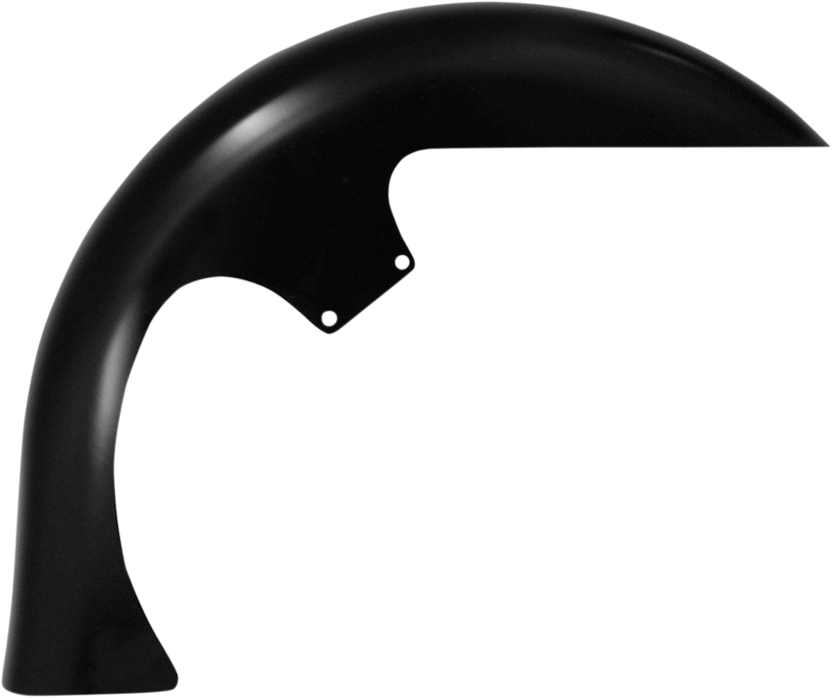 Guardabarros delanteros serie Tire Hugger para tocadores - Kit de guardabarros delantero nivelado - Para marcos inclinados - Negro - Acero - 26"