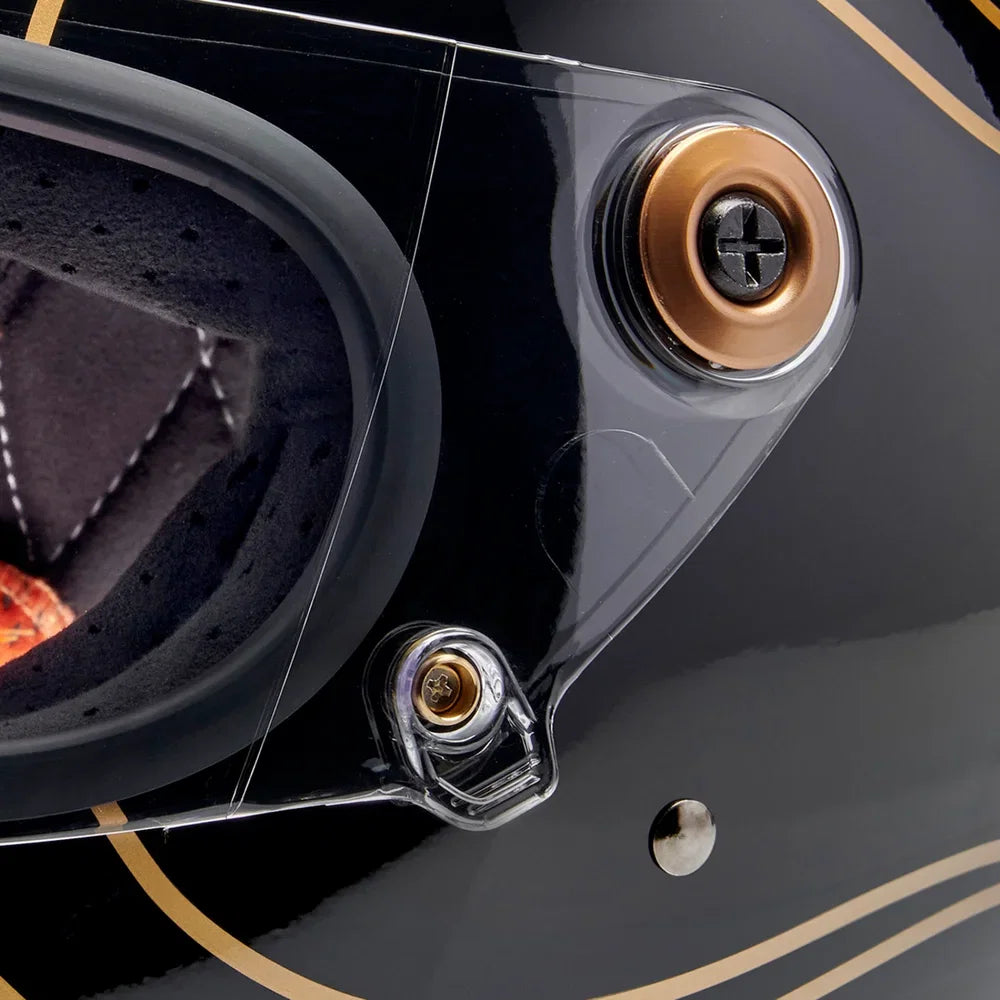 Casco Biltwell Gringo S Gloss Black Flames