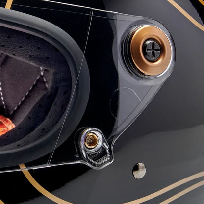 Casco Biltwell Gringo S Gloss Black Flames