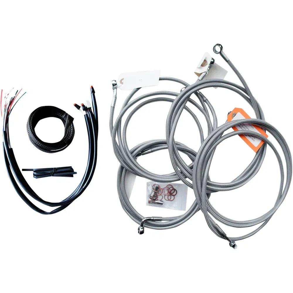 Kit completo de cable de manillar/línea de freno trenzado de acero inoxidable — kit de cables