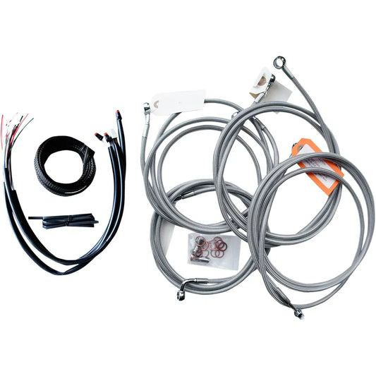 Kit completo de cable de manillar/línea de freno trenzado de acero inoxidable — kit de cables