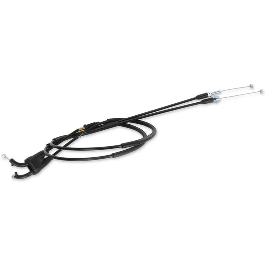 Cable del acelerador de vinilo negro.
