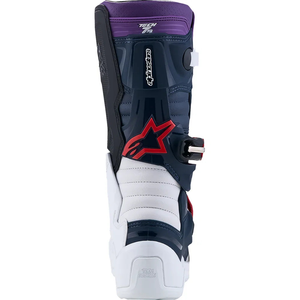 Botas Alpinestars Youth Tech 7S Dark Blue/White/Black/Purple