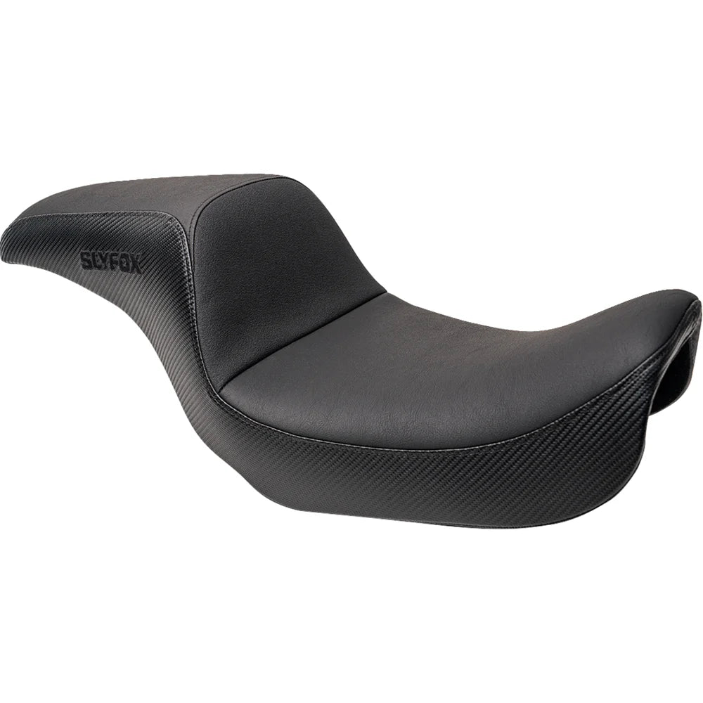 Asiento SLYFOX The Drifter Drifter Black Logo Black Vinyl W/ Slipstop Carbon Fiber Dyna '96-'03